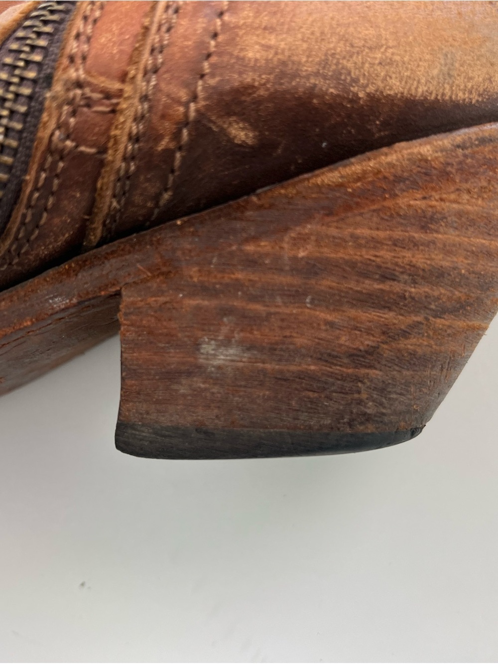 LIBERTY Black Brown Leather Ankle Booties - Picture 5 of 8